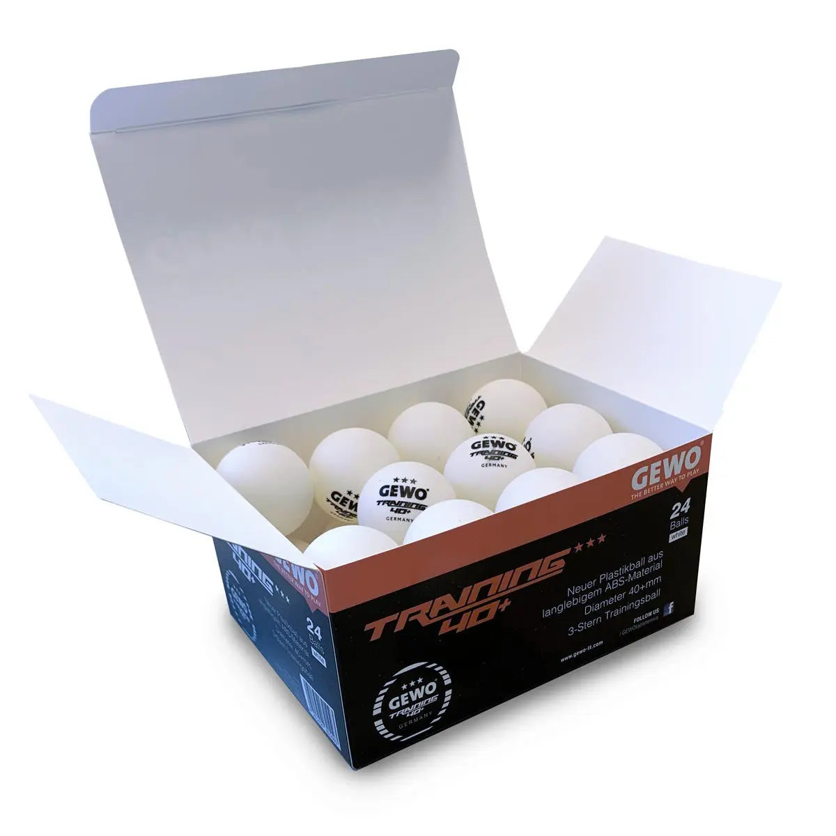 Gewo Balls Training 40+***(24) white Gewo SE - tabletennisstore.eu
