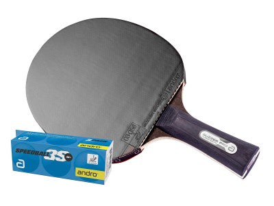 Andro Bat  Buzzer Pro Carbon 500 RX black/red holrond