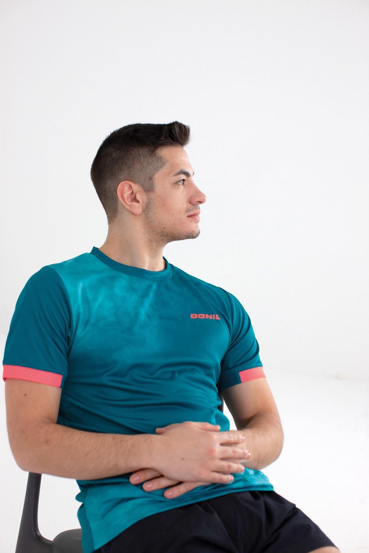 Donic t-shirt Axtion green/light blue/orange