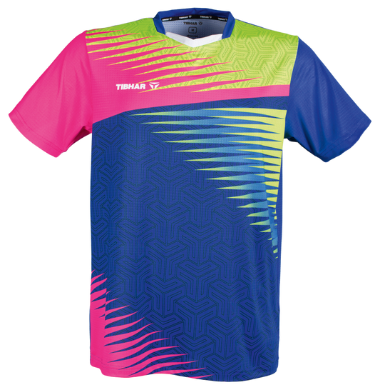 Tibhar shirt Azur pink/yellow/blue