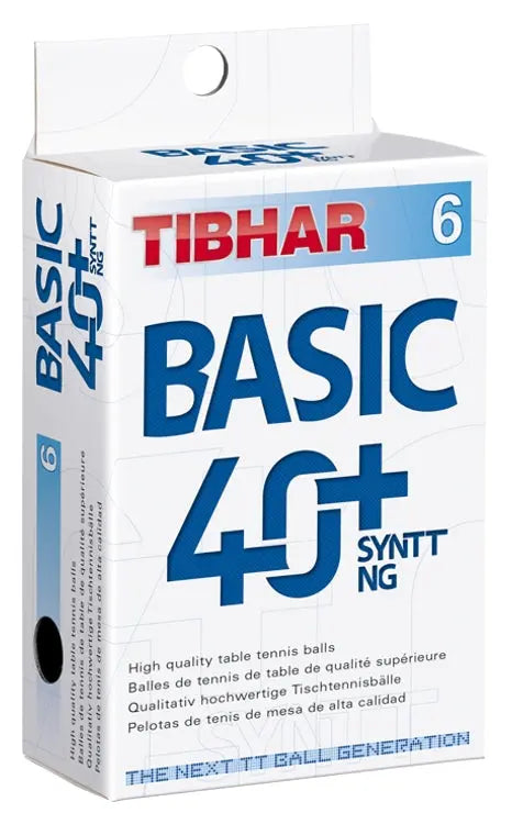 Tibhar Ball Basic 40+ SYNTT NG white (6) Tibhar SE - tabletennisstore.eu