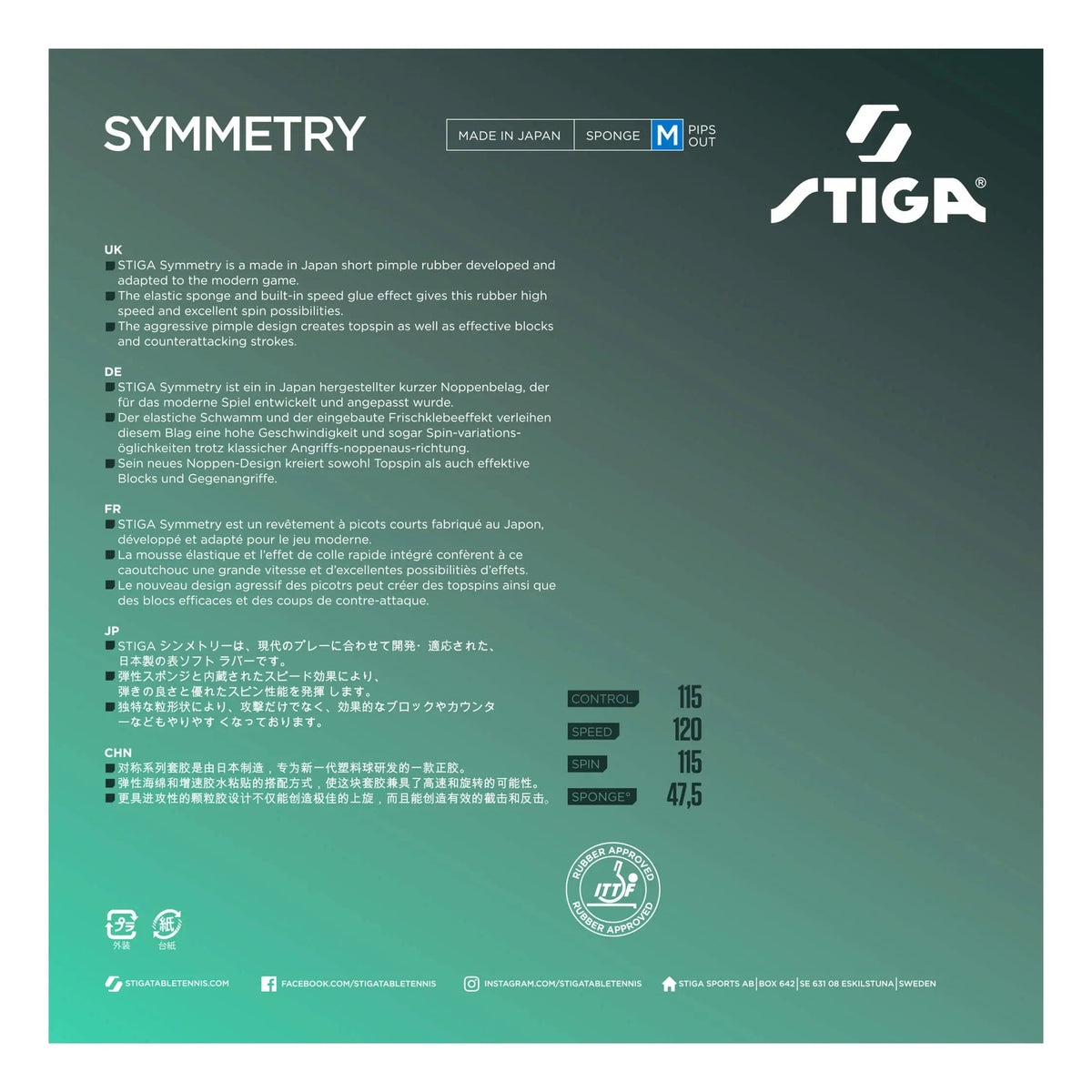Stiga Symmetry Stiga SE - tabletennisstore.eu